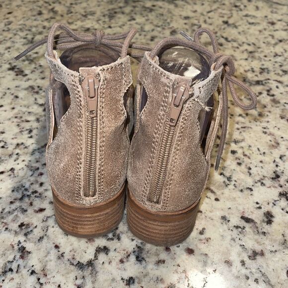 Lucky Brand Tazu Sandal Women's Fisherman Lace Up Zip Back Tan Size‎ 7.5 - Picture 4 of 6